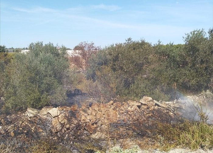 Incendio in via Biagio Di Vittorio