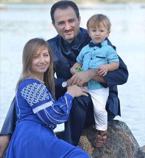 Luciano Lamonarca con la moglie Valentina e il figlio Sebastian