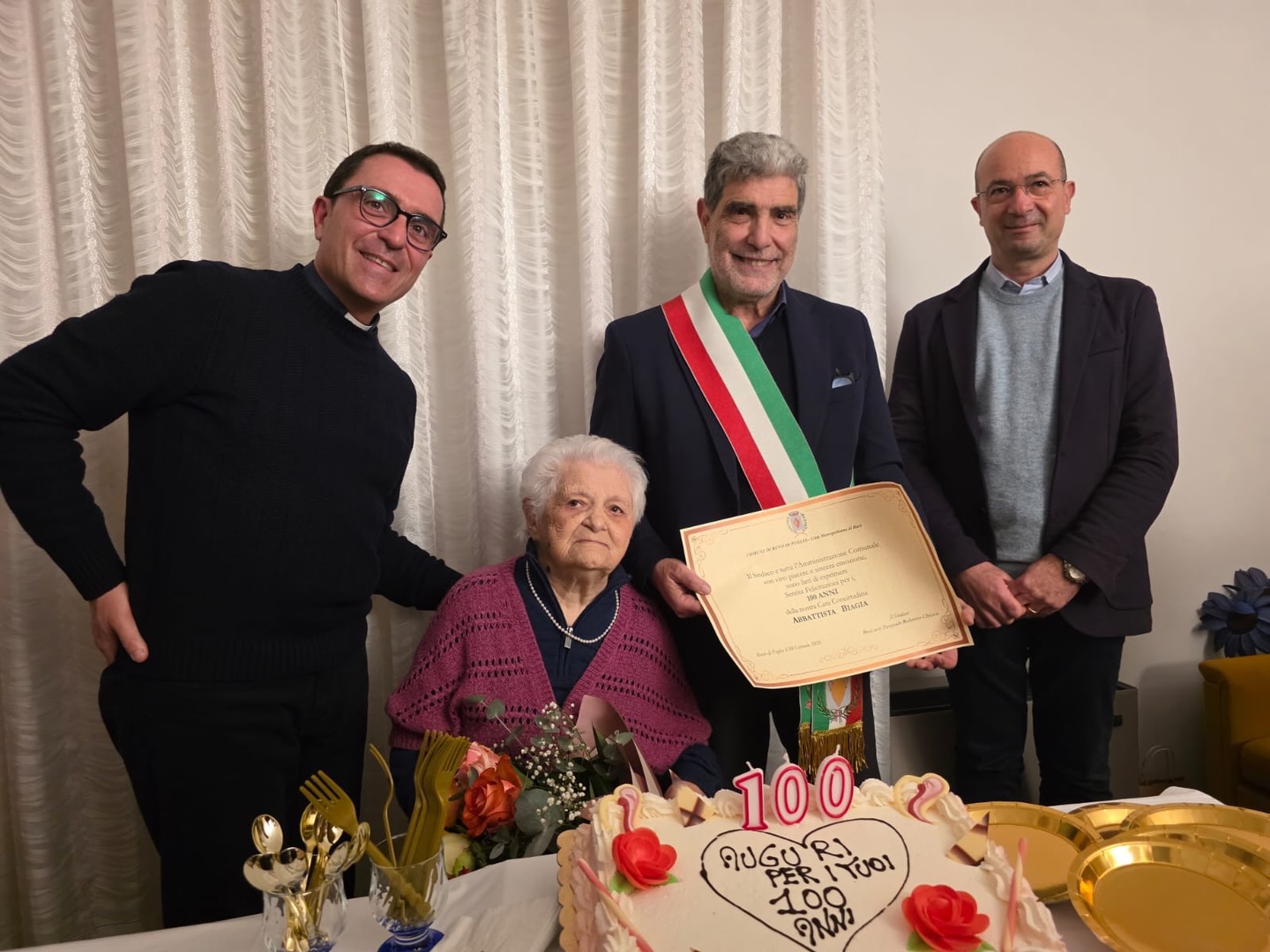 I 100 anni di Biagia Abbattista tra amore e coraggio